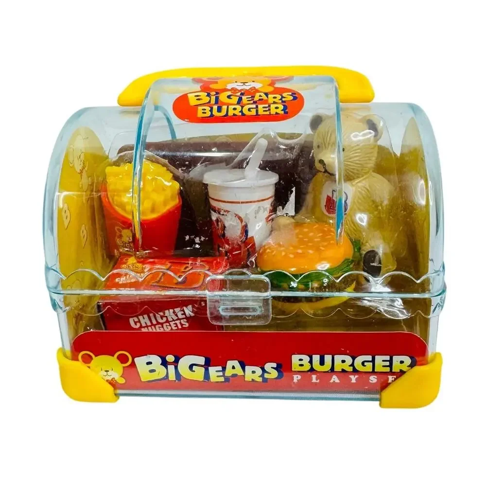 5 for $25| Kidstar Bigears Bear Burger Mini Lunch Box‎ Playset Toy Milkshake